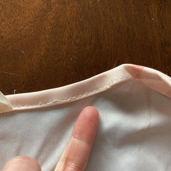 Vintage peachy tie waist floral dress medium - Picture 8 of 11